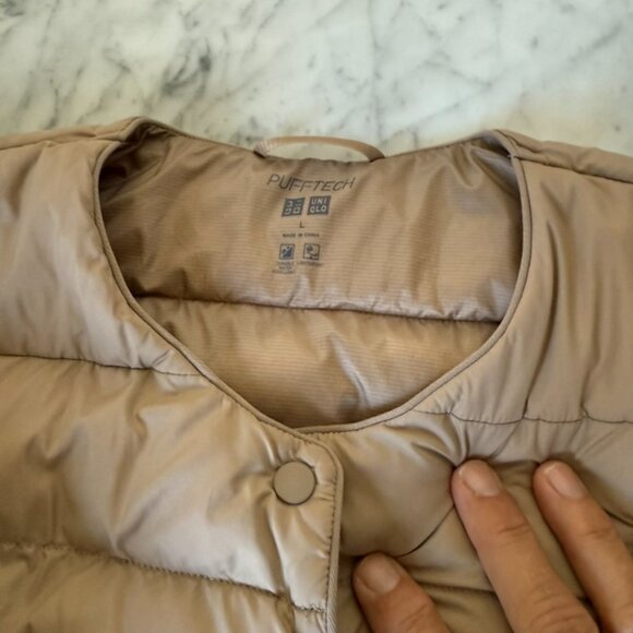 Uniqlo Women's Puffer Jacket | TAN | LARGE - Picture 5 of 9